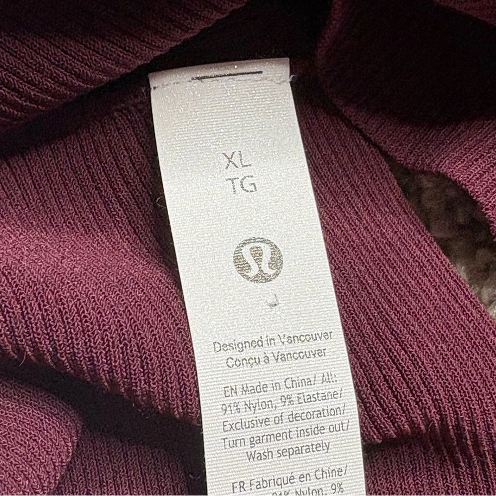 Lululemon Ribbed-Knit Twist-Back Mockneck Sweater